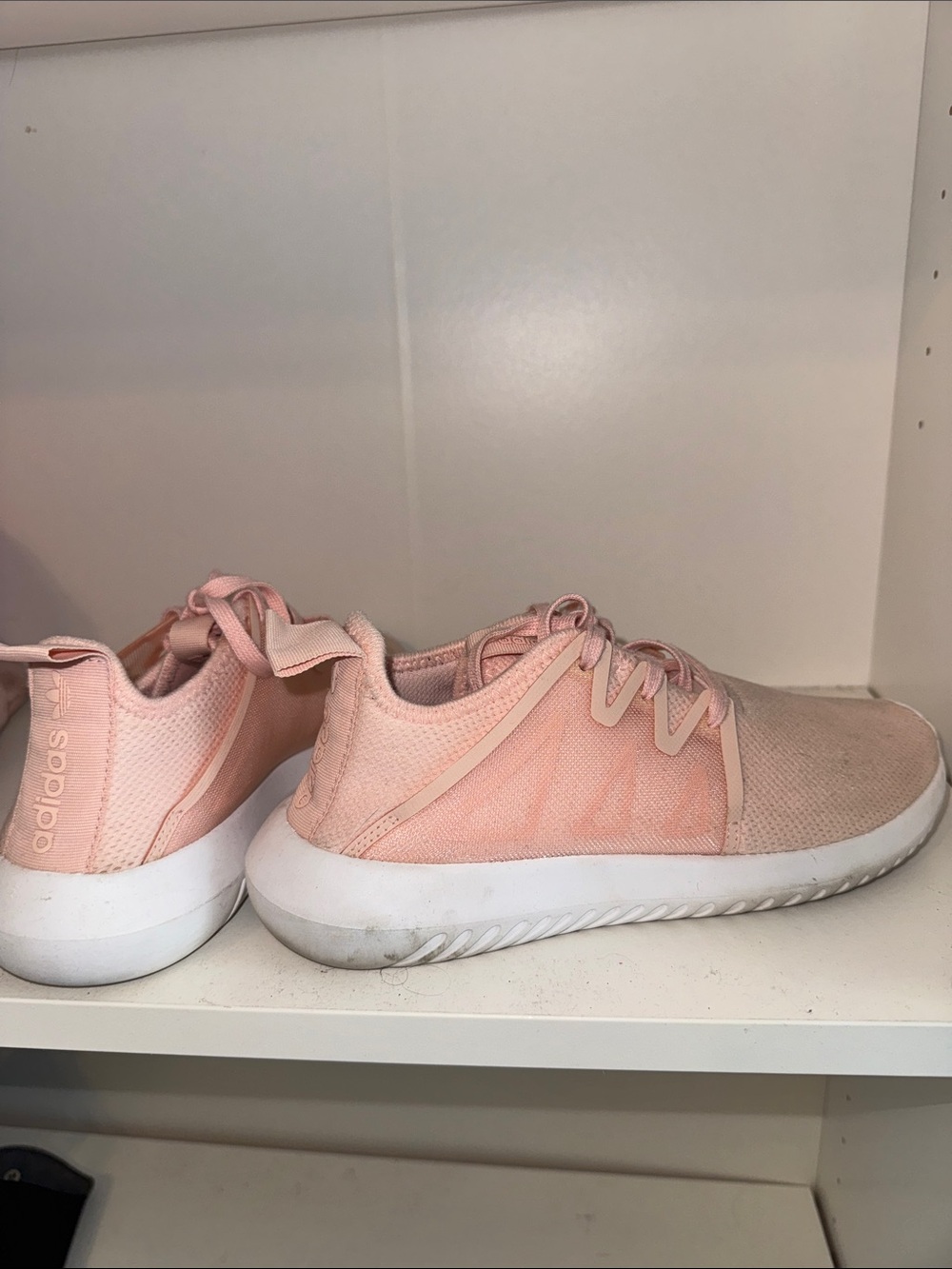 adidas Women’s Pink Knit Lace-Up Sneakers